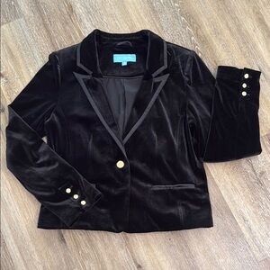 Black Velvet DRAPER JAMES | RSVP | Women's Blazer | SIZE M